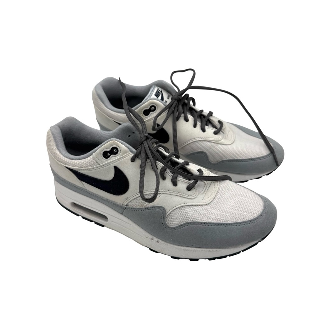 Nike Men's Air Max White and Gray/Blue Sneakers 10.5